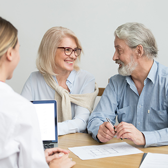 Older couple in discussion