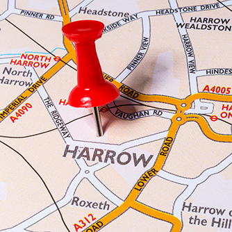 Harrow - Pin in map