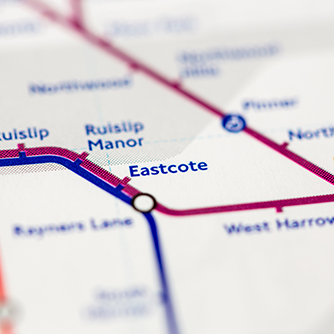 Eastcote Tube map
